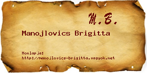 Manojlovics Brigitta névjegykártya